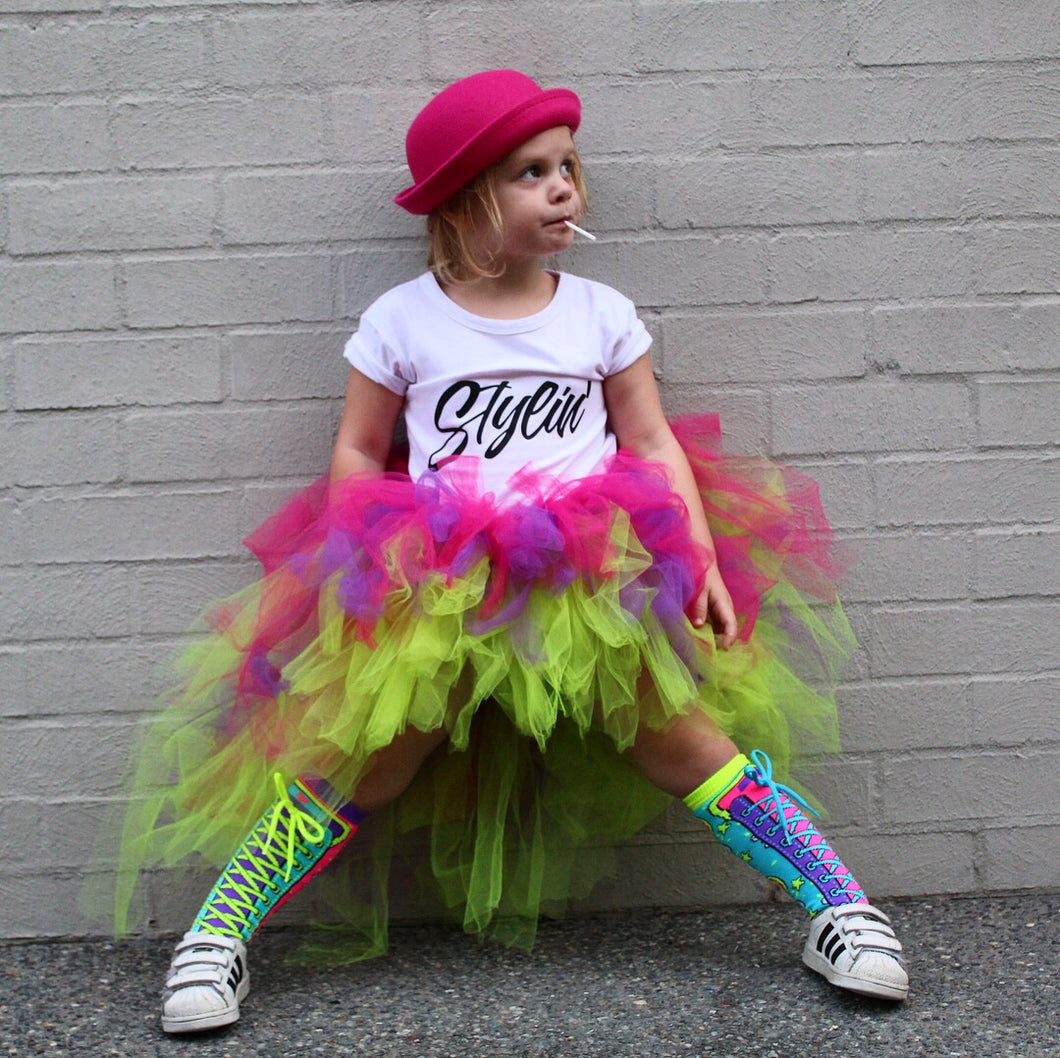 punk tutu,custom tutu, purple tutu, pink tutu, festival tutu, unique tutu, rainbow tutu