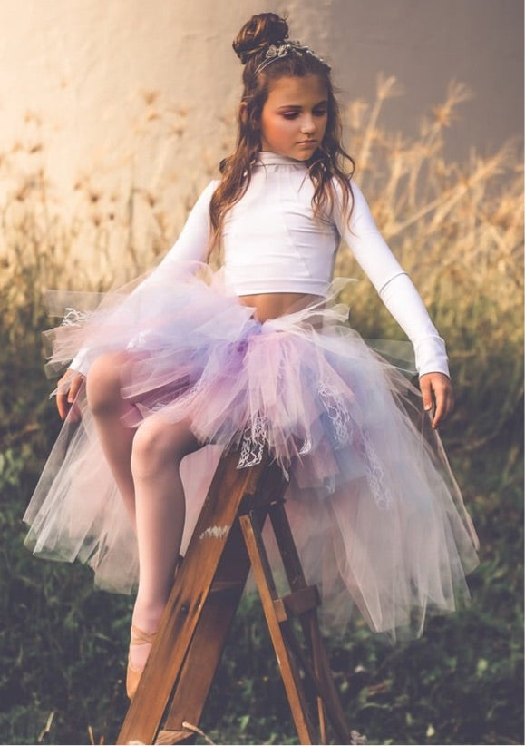 Baby Pink & Baby Blue Lacey High Low Tutu